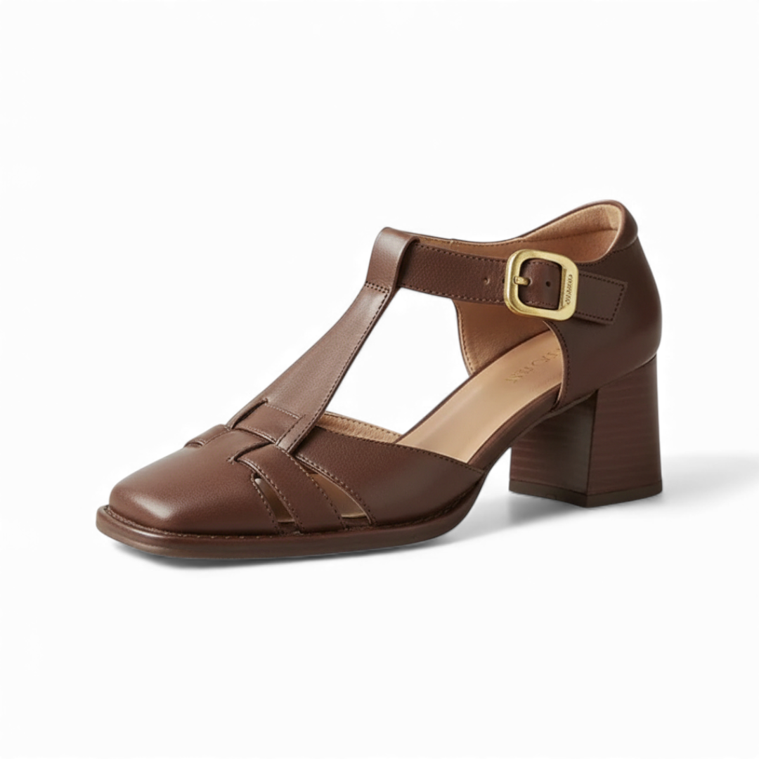 Elyxiana | Orthopedic T-Strap Block Heels